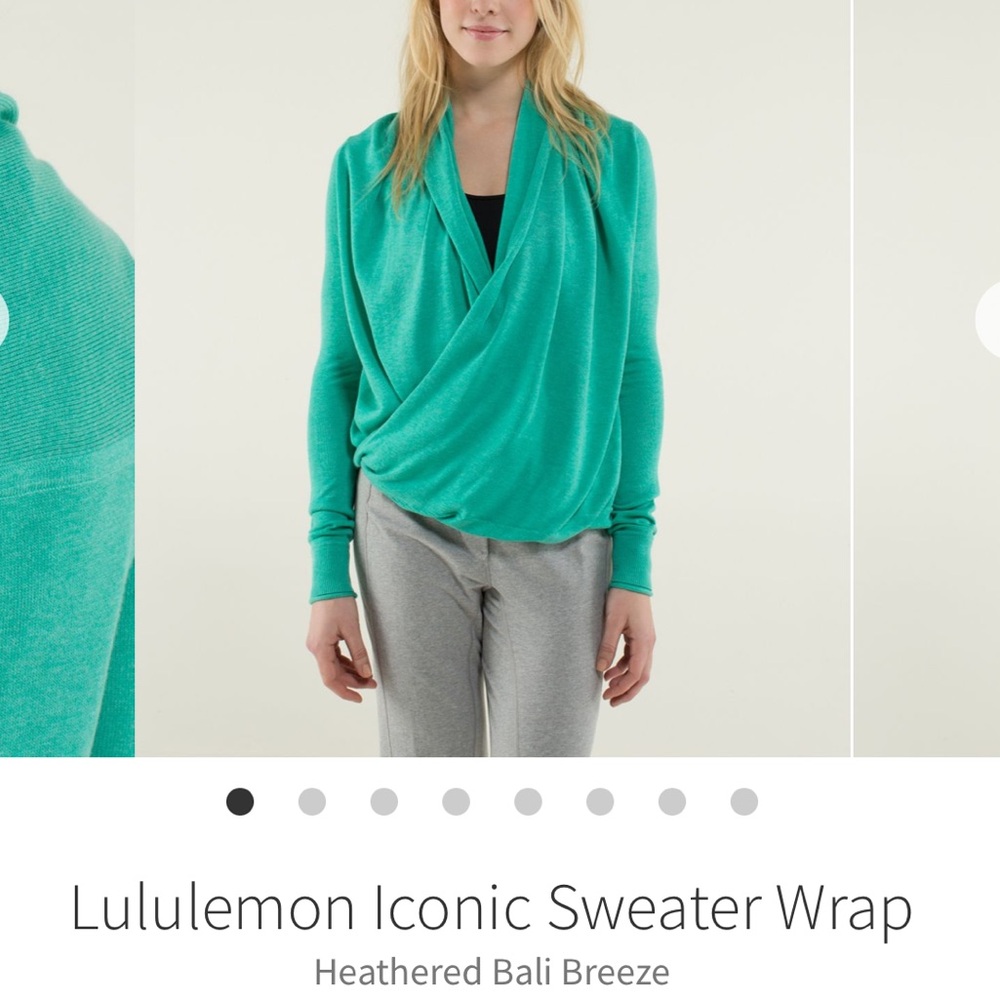 Lululemon Athletica Heathered Green Sweater Wrap